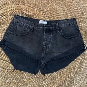 One teaspoon black bandit jean shorts